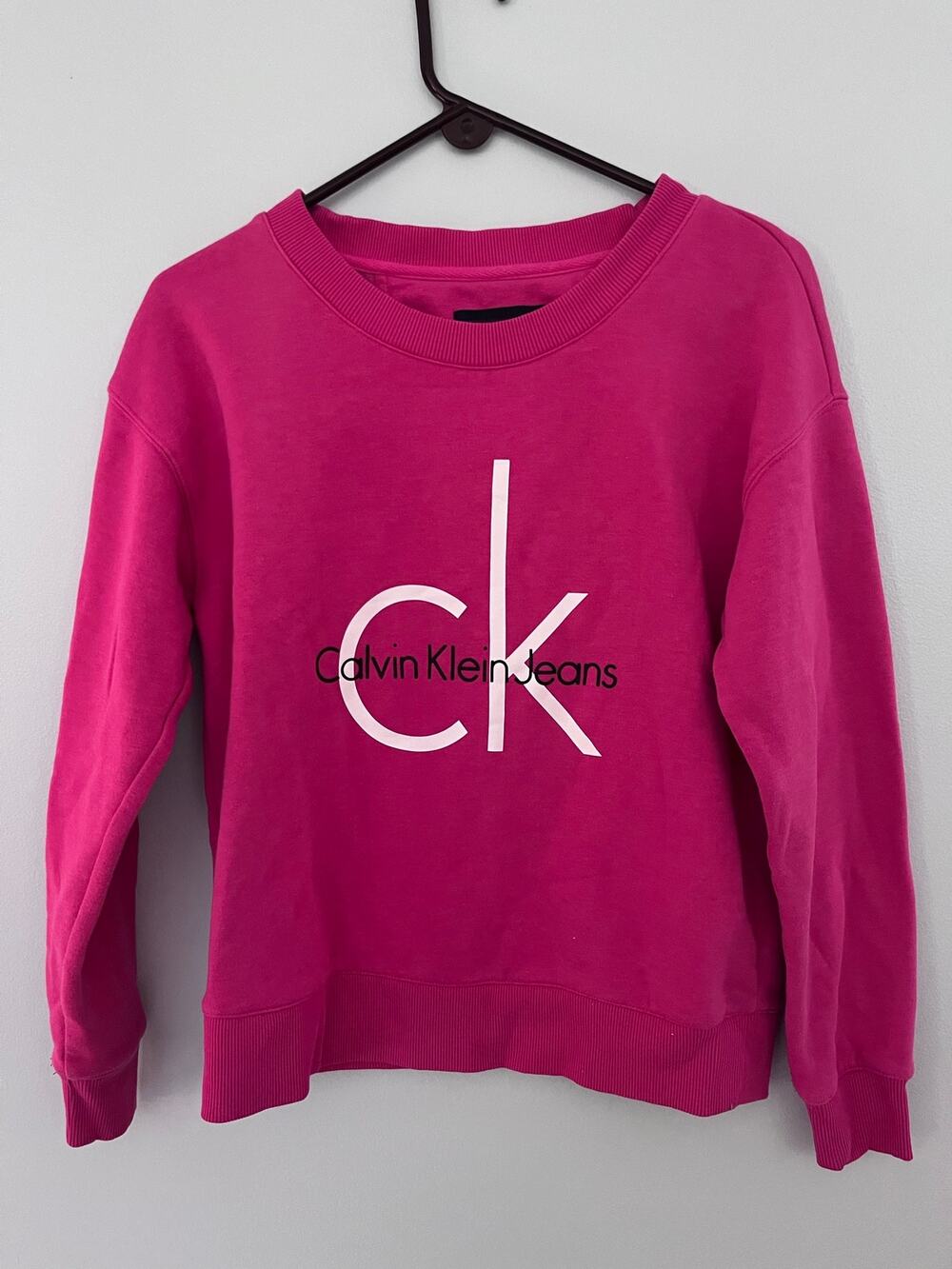 Calvin Klein Jeans Pink Crewneck Sweatshirt Size Medium
